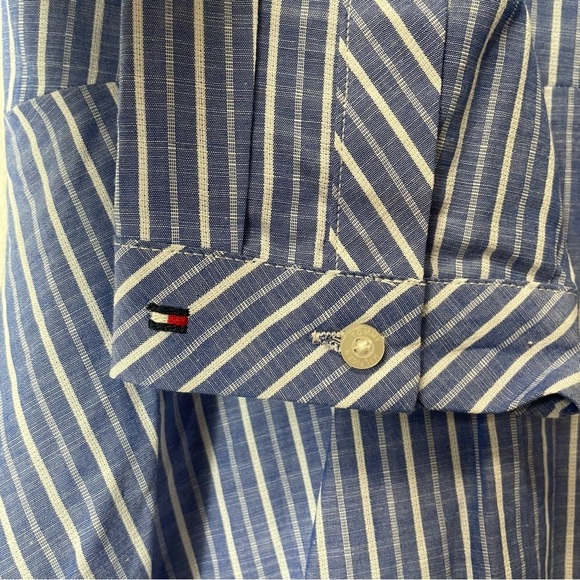 Tommy Hilfiger striped mid-length A-Line button front dress - Picture 5 of 8